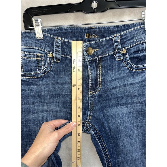 Kut From The Kloth Jeans Women's 8 Dark Wash Blue‎ Denim Bootcut Mid Rise - Picture 5 of 8